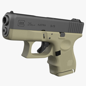 Glock G26 Sub Compact 9mm Pistol 3D