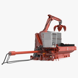 3D Scrap Metal Baler Portable Rigged model