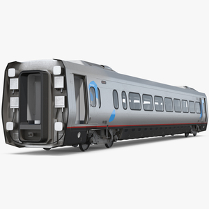 3D Acela Express Coach Rigged