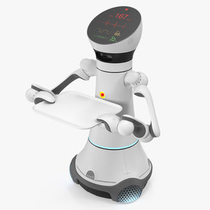 3D Careobot 4 with Medical Tray model