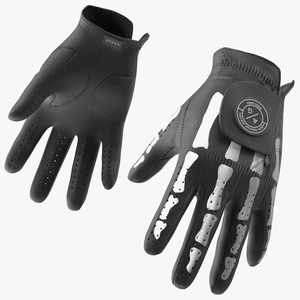 3D Black Premium Golf Gloves Asher