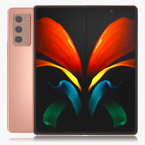 3D Samsung Z Fold 2 Bronze model