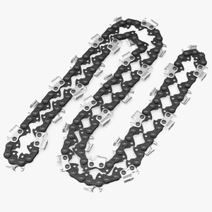 3D Black Chain for Chainsaw Folded