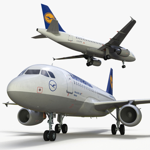 Lufthansa Airbus A320-200 Aircraft 3D model