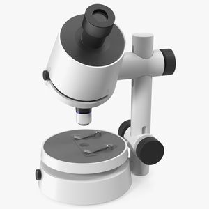 3D Modern Optical Microscope White