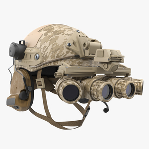 3D Tactical Helmet Digital Camo model