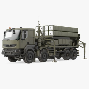 3D Mobile Medium Range Air Defense Missile System