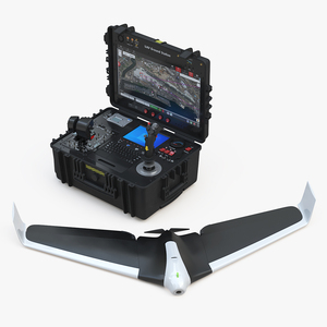 3D model UAV Control Station with Drone