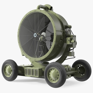 3D model Military Anti Aircraft Searchlight New Rigged