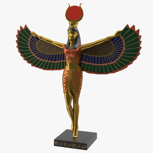 3D Isis Ancient Egyptian Goddess Statue