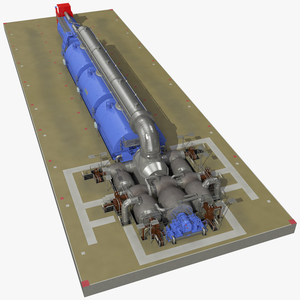 3D model Steam Driven Turbine Generator