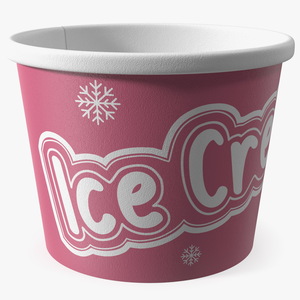 Ice Cream Pink Cup Empty 3D model