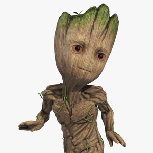 3D model Little Groot Character from Marvel Rigged for Maya