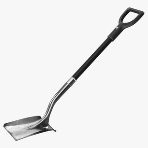 3D Square Blade Shovel Black Shaft