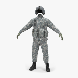 US Helicopter Pilot Uniform Camo 3D