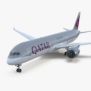 Boeing 787 9 Dreamliner QATAR 3D model