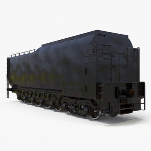 3D model Old Trailed Tender Rigged