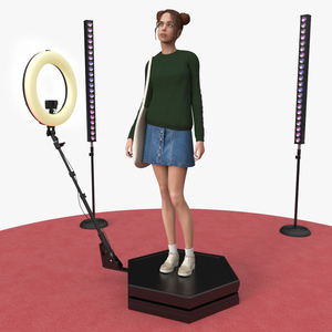 360 Photo Booth and Posing Model 3D