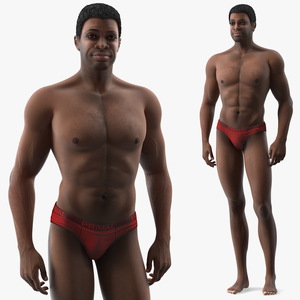 3D model African American Man