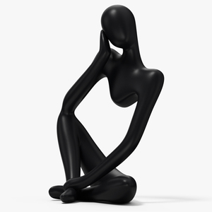 Abstract Human Figure Black 3D