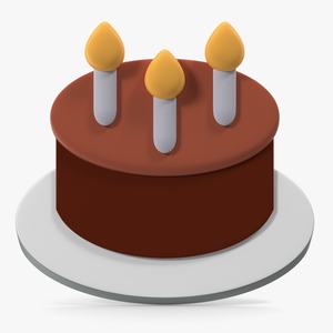 Birthday Cake Emoji 3D model