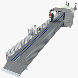 Cargo and Vehicle Inspection Conveyor System 3D model