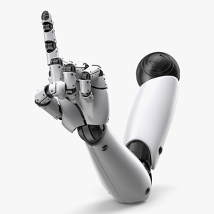 3D model Pointing Cyborg Hand