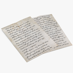 Vintage Handwritten Letters 3D