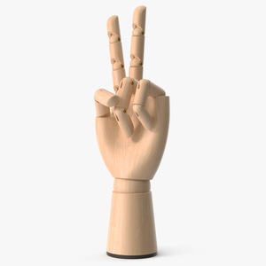 Mannequin Hand for Drawing Peace Pose 3D