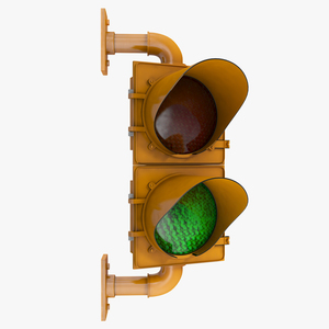 3D model Two Section Traffic Light