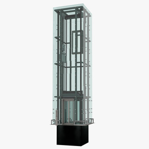 3D Glass Elevator Chrome