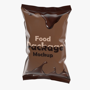 3D model Mockup Food Package Brown