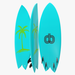 3D Surfboard Fish 4