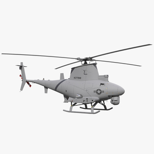 Northrop Grumman MQ 8B Fire Scout UAV Rigged 3D model