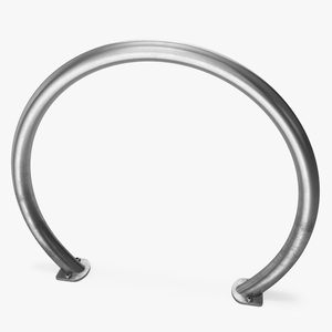 3D Street Bicycle Rack Chrome