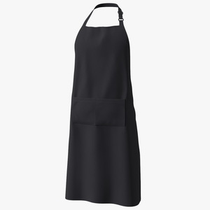 3D Men Cooking Apron Black model