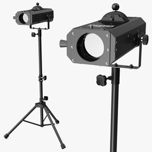 3D Professional Followspot on Tripod model