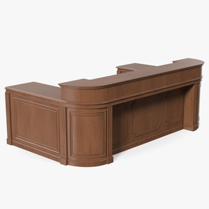 3D Reception Desk Classic Style model