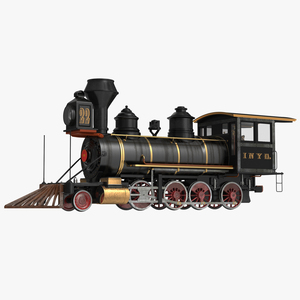 Steam Train Locomotive 3 3D model