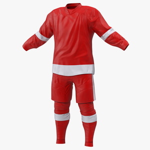 3D Hockey Clothes Red model