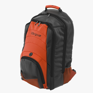 3D Backpack Black Orange