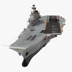 3D Admiral Kuznetsov Aircraft Carrier Rigged