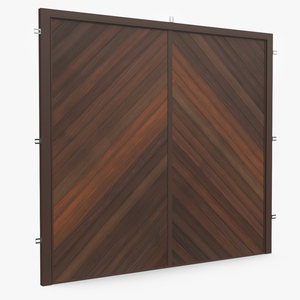 3D Wooden Folding Automatic Garage Door