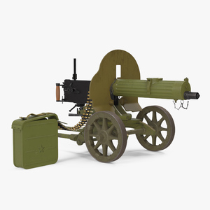 Soviet Maxim Machine Gun 3D model