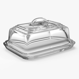 Glass Butter Dish 3D