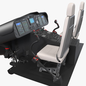 Helicopter Pilot Cabin 3D