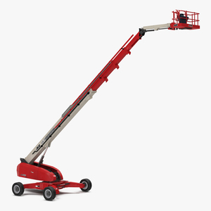 3D Telescopic Boom Lift JLG 1850 sj Red Rigged model