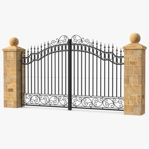 3D Ornate Iron Gate