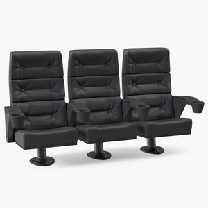 3D model Phantom P40 Leather Cinema Chairs for Three Places