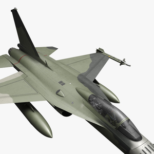 3D Combat Fighter Jet with Pilot on Board in Flight model